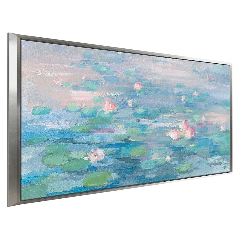 "Sunrise Waterlilies Crop" Print on Floating Canvas