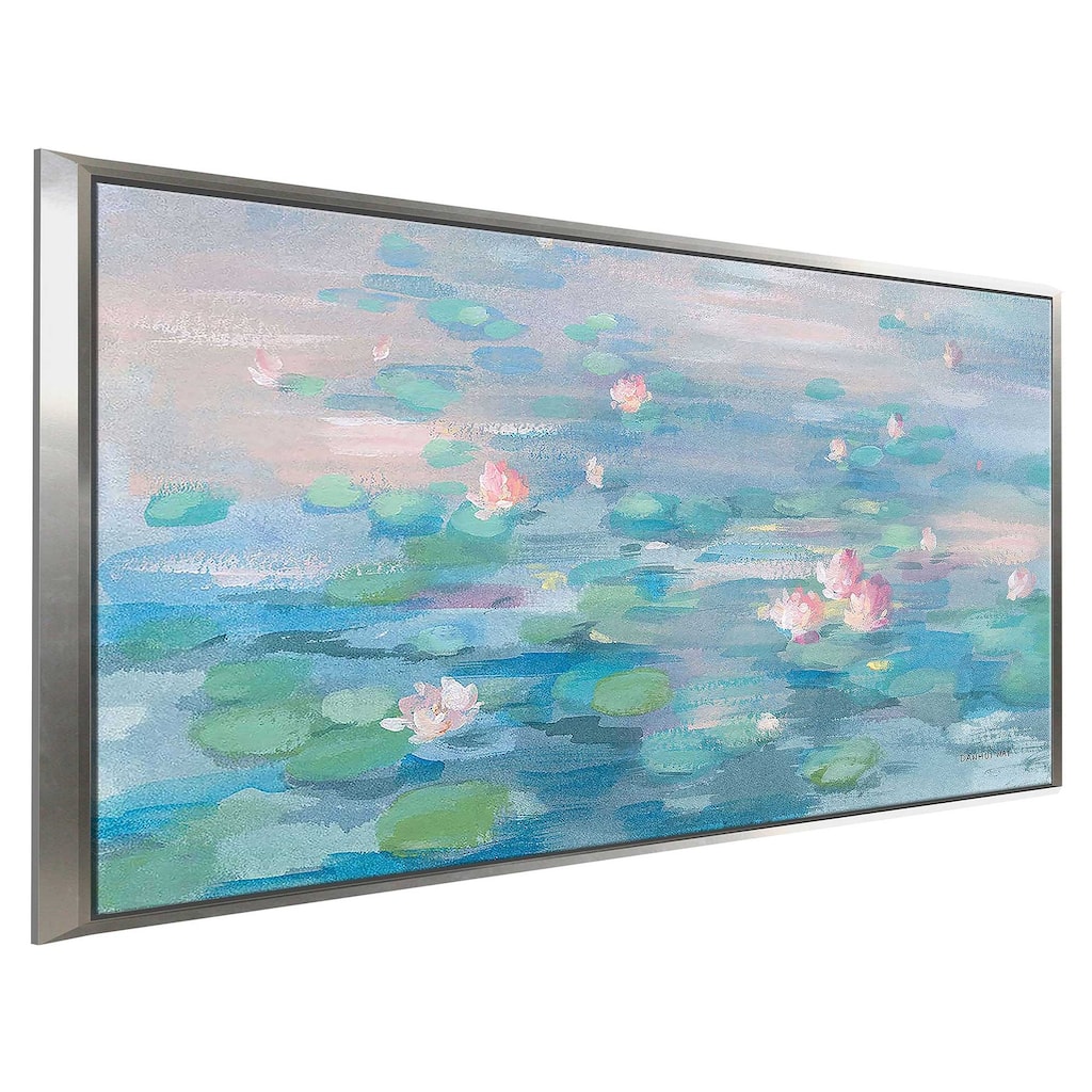 "Sunrise Waterlilies Crop" Print on Floating Canvas