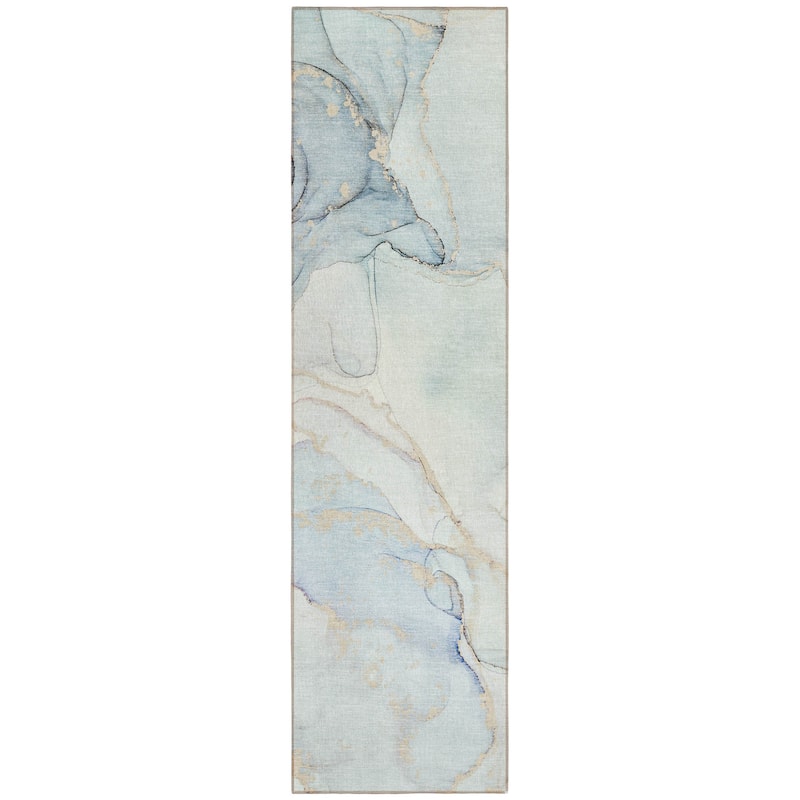 Halo Artistic Abstract Weather Resistant Classic Meets Modern Runner Outdoor Rug