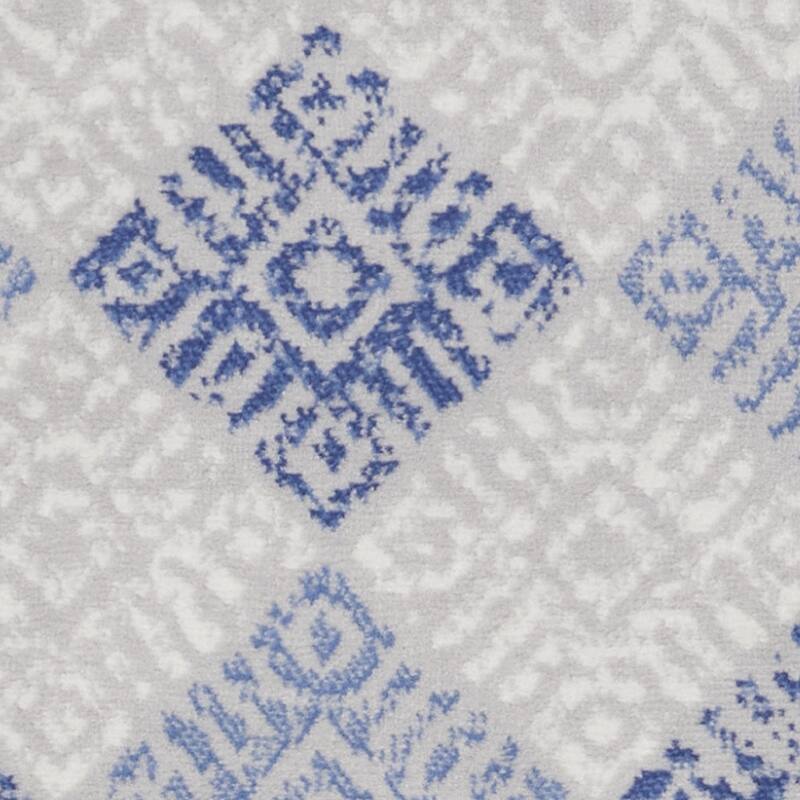 Jotu Distressed Geometric Abstract Modern Non Skid Stain Resistant Area Rug By HomeRoots - 96' X '24' X '0.39