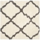 preview thumbnail 95 of 162, SAFAVIEH Dallas Shag Giusy Trellis 1.5-inch Thick Rug 10' Square - Ivory/Dark Grey - Square