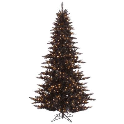 Vickerman 3' Black Fir Artificial Christmas Tree, Warm White Dura-lit LED Lights