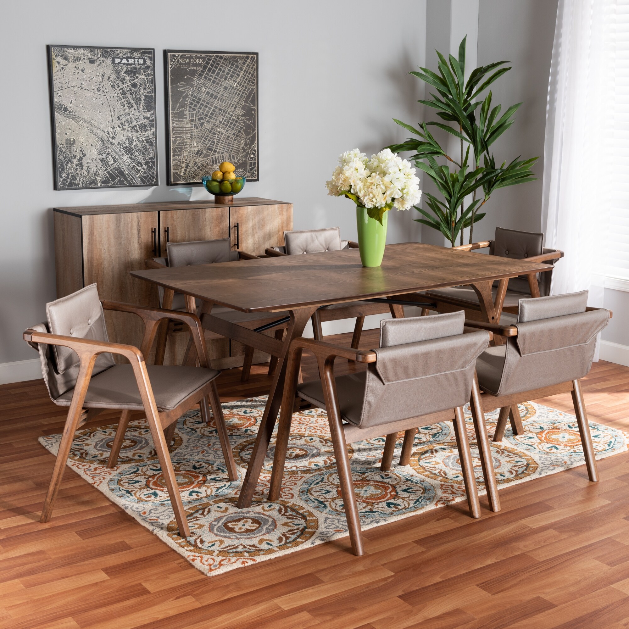Mid century 7 shop piece dining set