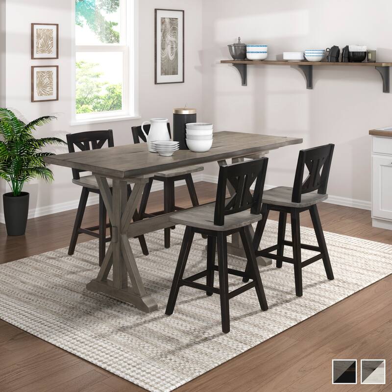 Roux Wood 5-Piece Counter Height Dining Set