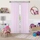 preview thumbnail 12 of 18, Elrene Greta Kid's Tab Top Sheer Window Curtain Panel 52" W X 108" L - Soft Pink