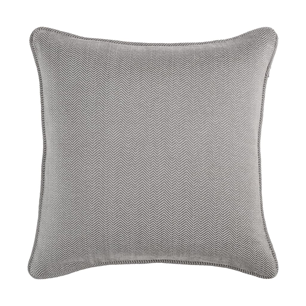 HiEnd Accents Timeless Classic Chenille Herringbone 27x27 inch 1 Piece Euro Sham