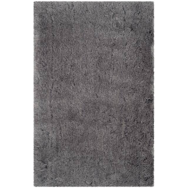 SAFAVIEH Handmade Arctic Shag Guenevere 3-inch Extra Thick Rug - 2'6" x 4' - Grey