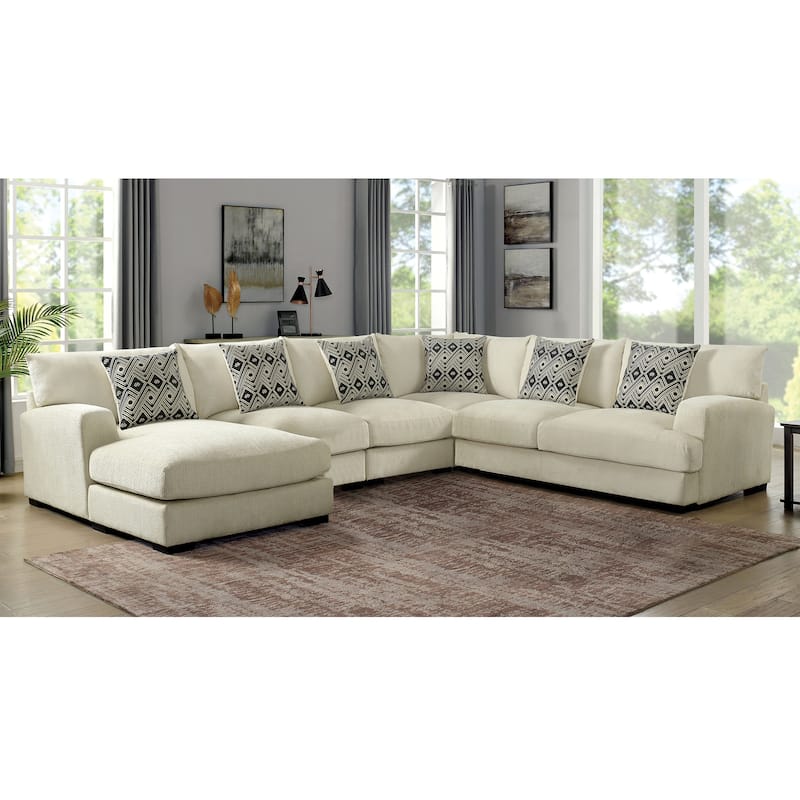 Kintra Modern Chenille Upholstered Modular Sectional by Furniture of America