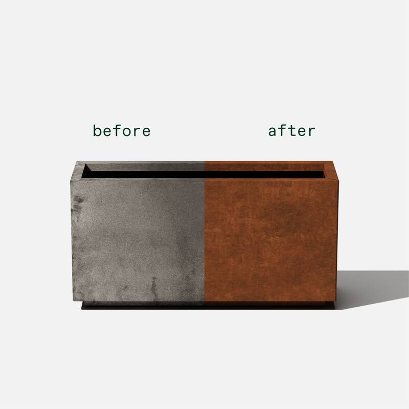 Corten Steel Series Long Box Planter