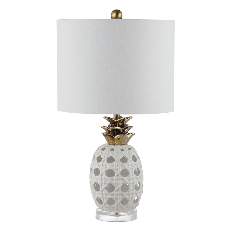 SAFAVIEH Lighting Evrim 24-inch Ceramic LED Table Lamp - 13" W x 13" L x 24" H - 13Wx13Dx24H