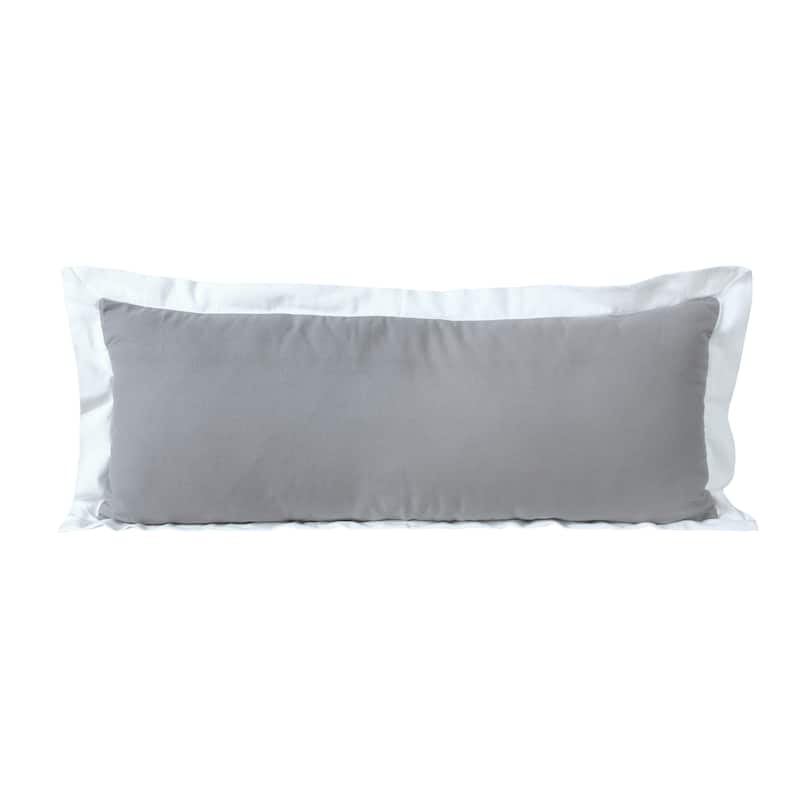 Sevita Bright Bordered Throw Pillow - 20" x 20" - Polyester - Gray