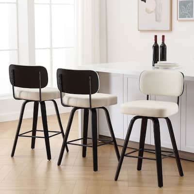 26"/29" Swivel Counter/Bar Stools with Black Bentwood Legs