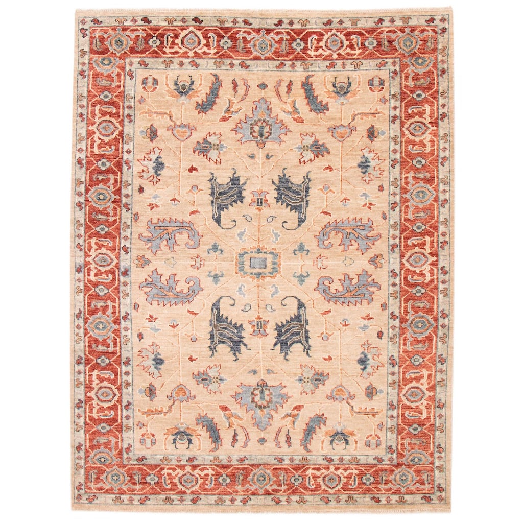 ECARPETGALLERY Hand-knotted Jules Serapi Light Khaki Wool Rug - 9'0 x 11'10