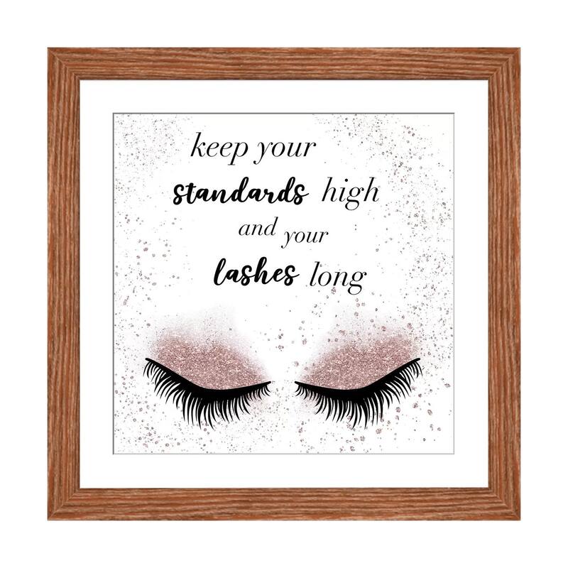 iCanvas "Lashes Long" by Natalie Carpentieri - Walnut - 16x16x1