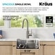 preview thumbnail 18 of 87, KRAUS Dex Stainless Steel Single Bowl Undermount Kitchen Bar Sink