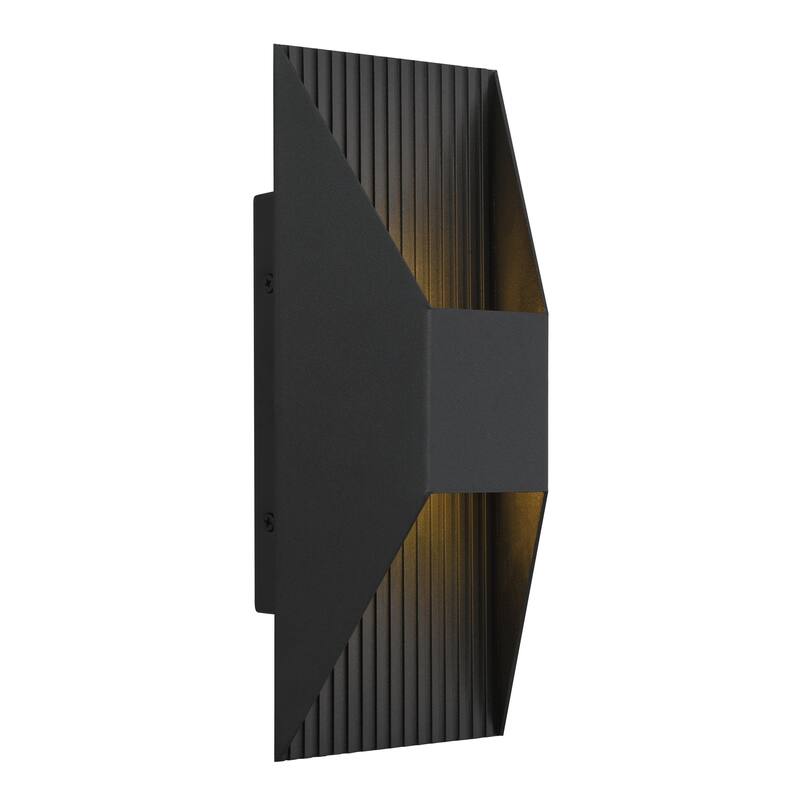 12 inch LED Wall Sconce - Black - Black