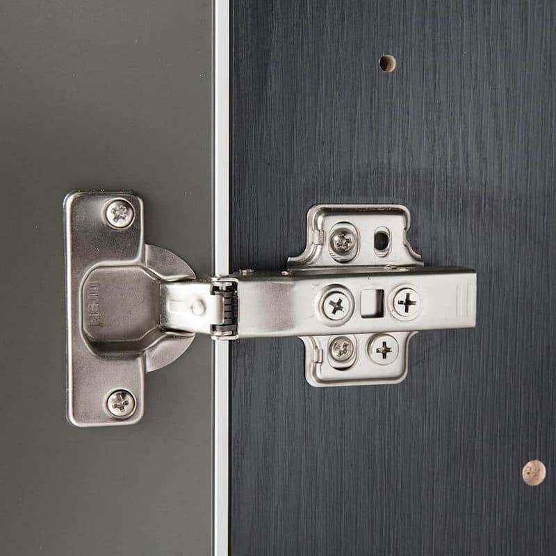 Asti Garage Wall Storage Cabinet, 32 Inch, 2 Doors, Gray Metallic