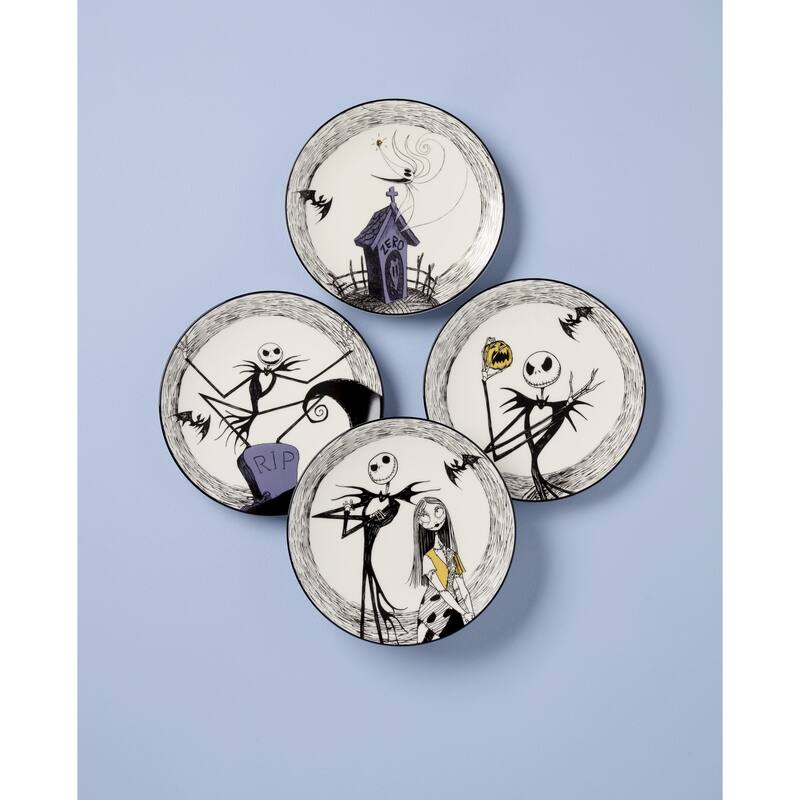 Lenox Nightmare Before Christmas Accent Plates, Set of 4