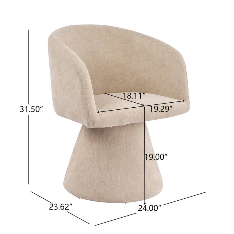 Christopher Knight Home - 180° Swivel Upholstered Dining Chairs with Metal Frame (Set of 2)