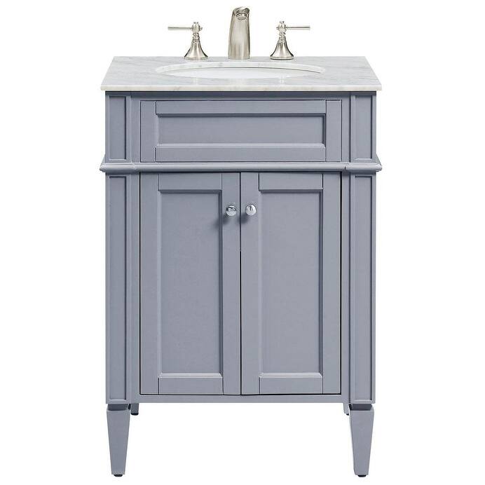 Elegant Lighting VF-1027 Park Ave 24" Free Standing Single Basin - Grey - Painted