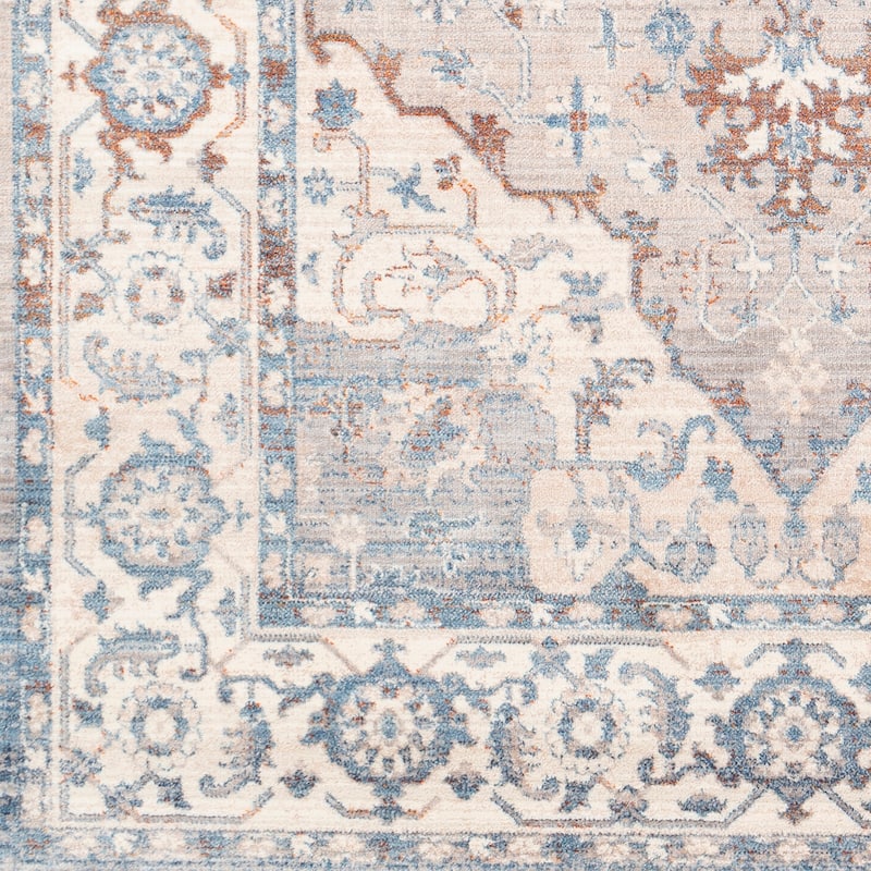 Vintage Persian Traditional Blue Area Rug - 8' 10" x 12' 10"