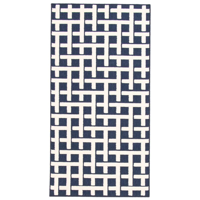 ECARPETGALLERY Villa Indoor/ Outdoor Rug - 2'8 x 4'11 - Blue