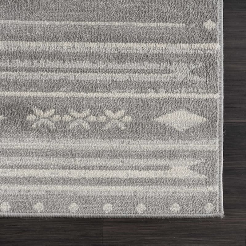 Tigris Nikomedia Southwestern Farmhouse Stripped Area Rug