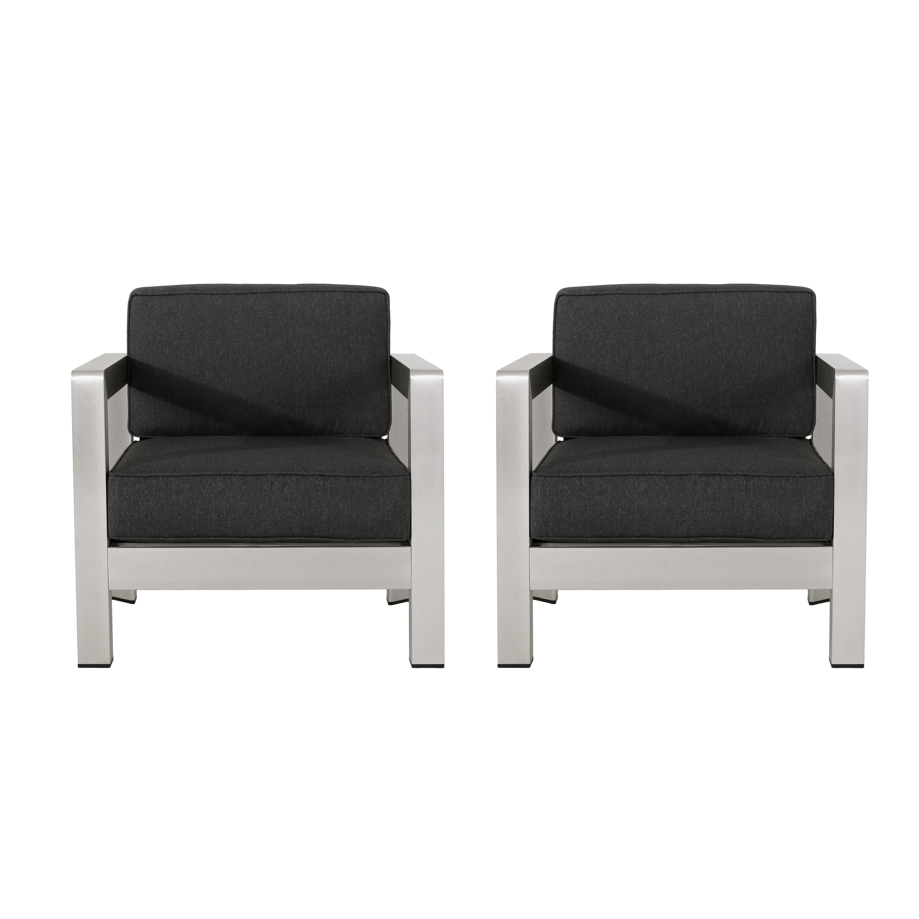 Aviara Set of 2 Durable Outdoor Aluminum Club Chairs-image