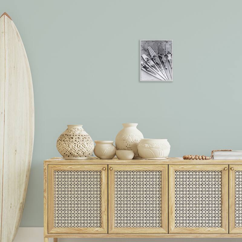 Stupell Vintage Women on Surfboards Framed Giclee Art Design By Arlington Prints