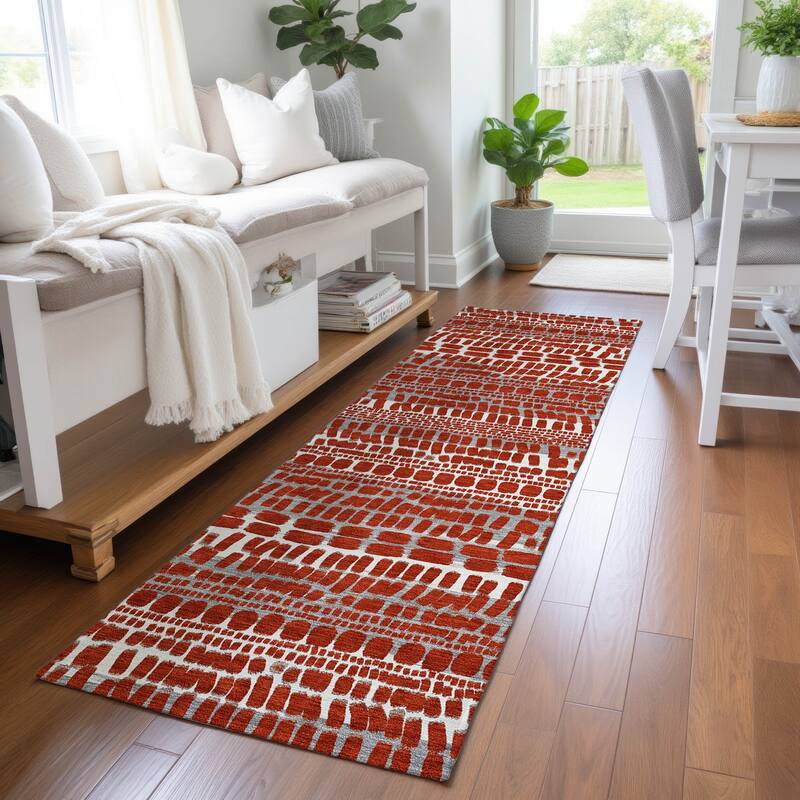 Machine Washable Indoor/ Outdoor Modern Winfield Chantille Rug