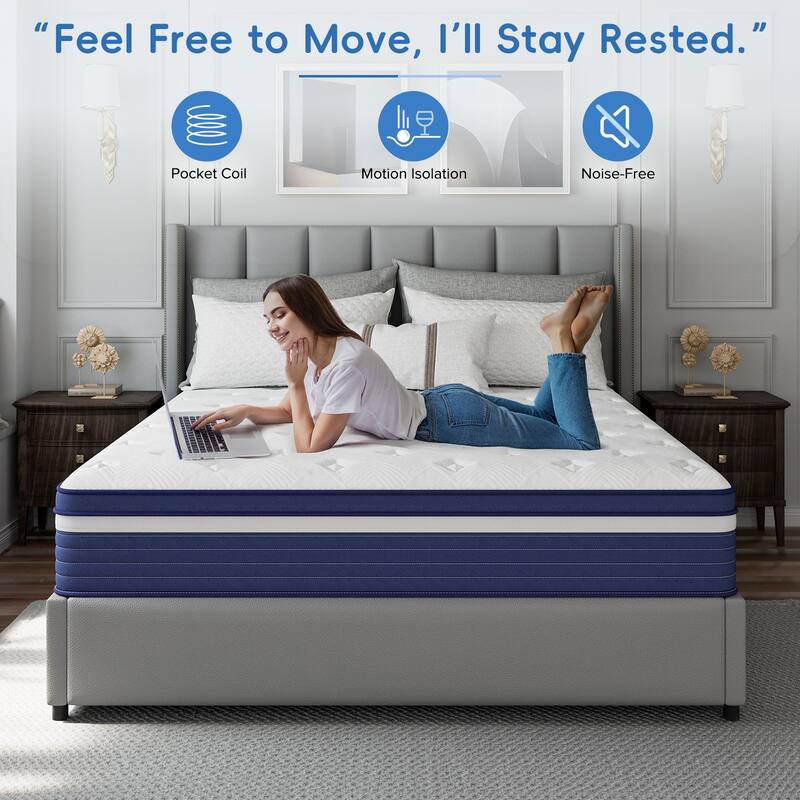 SweDrea 12 in. Innerspring Hybrid Cooling and Breathable Medium Firm Mattress with CertiPUR-US, SGS and OEKO-TEX Certified