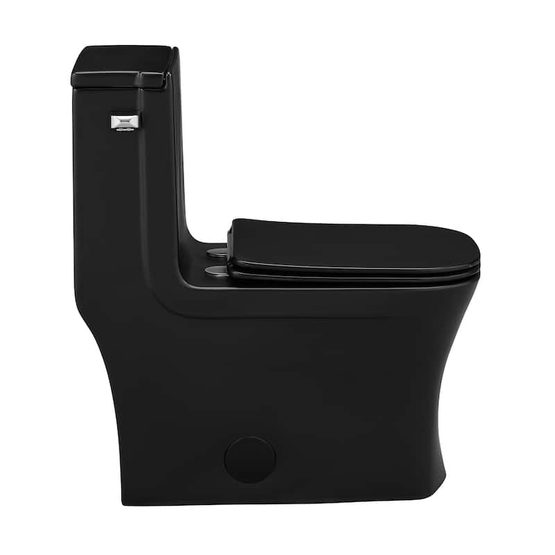 Concorde One Piece Square Left Side Flush Handle Toilet 1.28 gpf