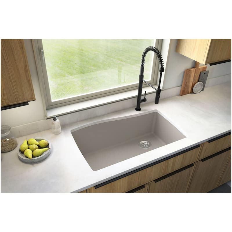 Karran USA QU-722 Quartz QU 33-1/2" Undermount Single Basin Quartz