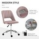 preview thumbnail 15 of 17, Velvet Fabric Mid Back Office Chair with Wheels, Armless Upholstered Home Office Chair, 360 Swivel Ergonomic Chair - N/A