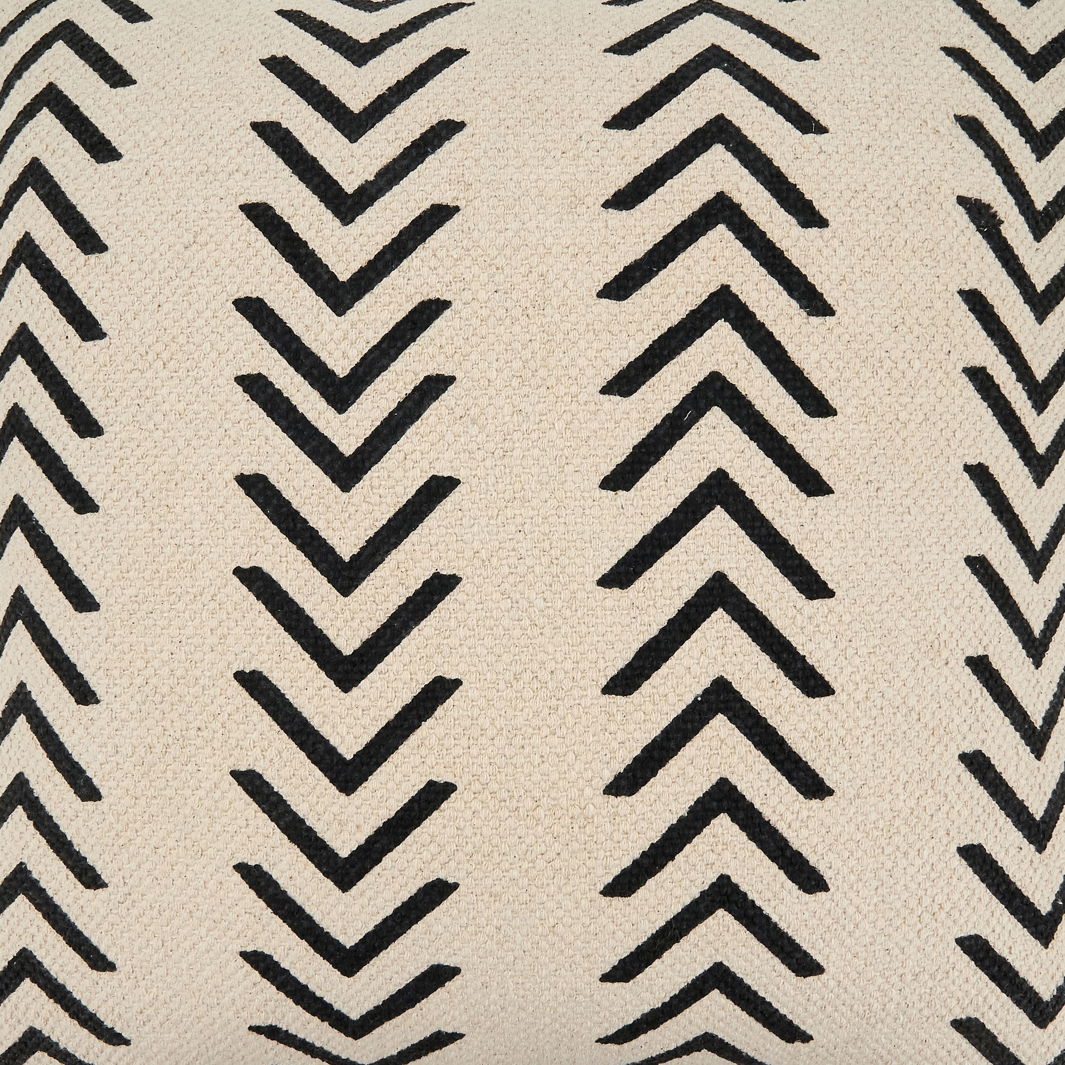Cotton Pillow With Chevron Design-image