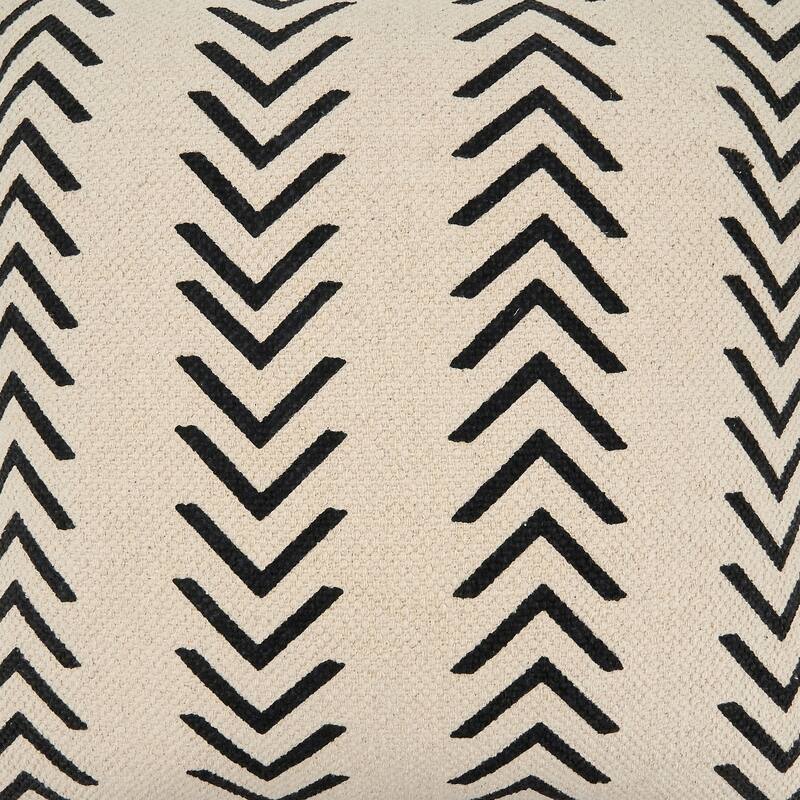 Cotton Pillow With Chevron Design