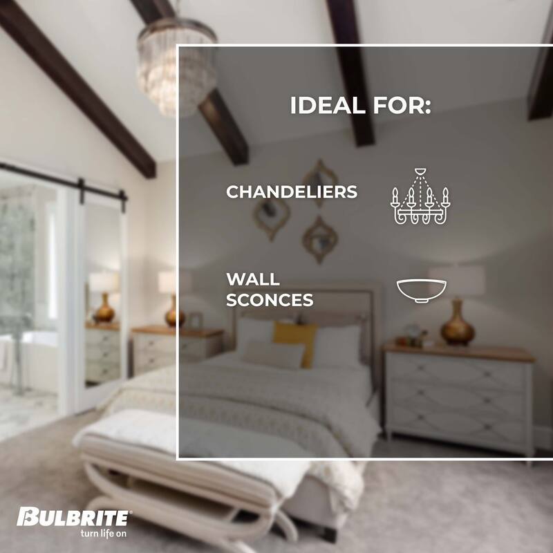 Bulbrite LED Filament Pack of (4) 5 Watt Dimmable 11 Inch T9 Light Bulb with Antique Glass Finish and Medium (E26) Base