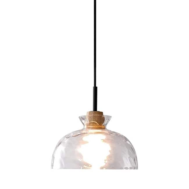 Adjustable height hanging light black ceiling lamp glass pendant light