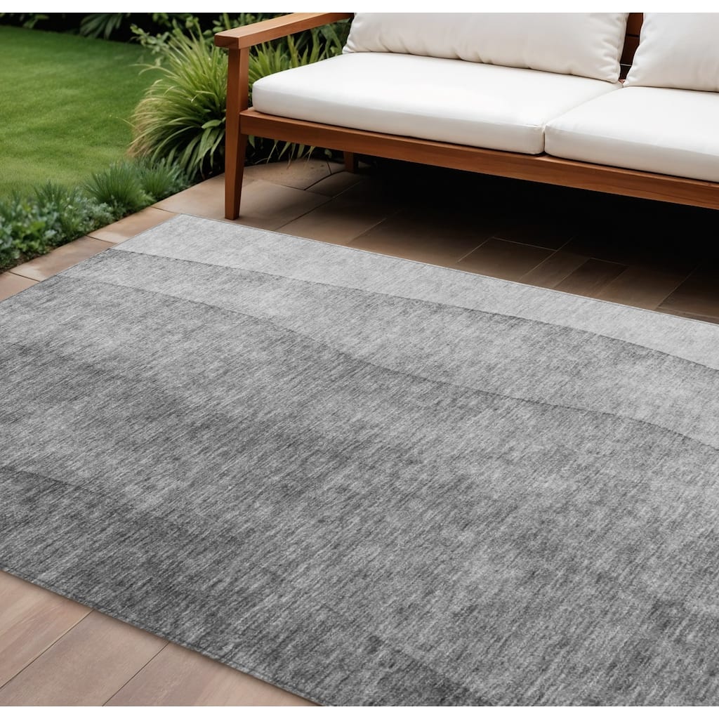 HomeRoots Ombre Transitional Rectangle Outdoor Rug