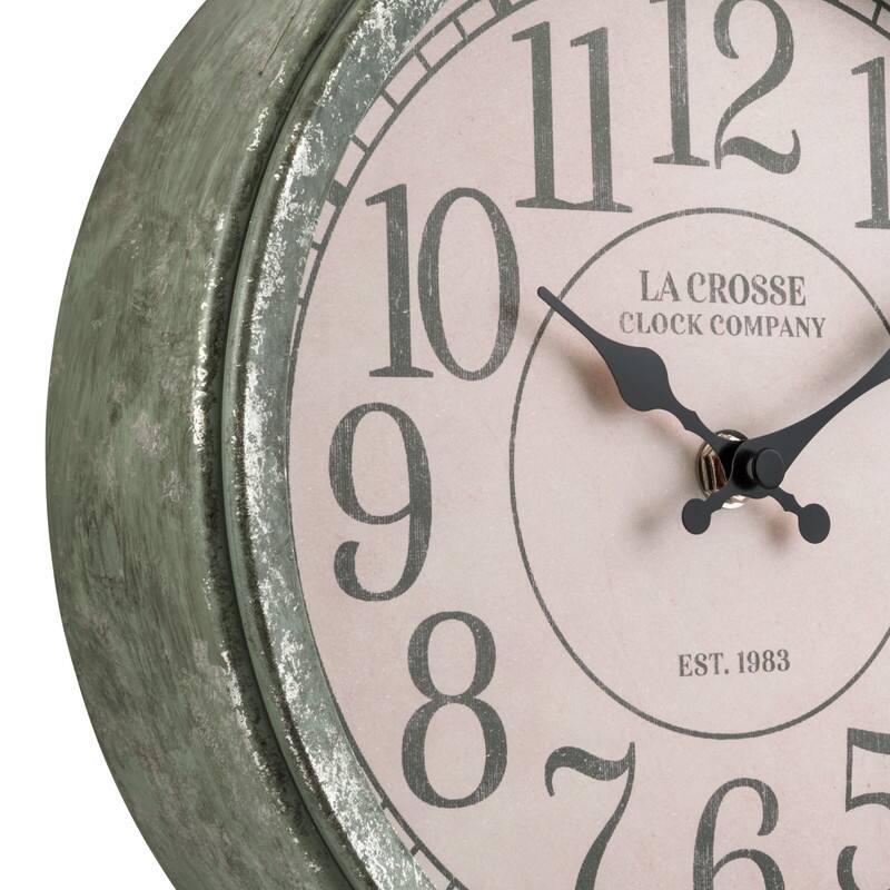 La Crosse 404-3828 9-inch Round Pocket Watch Quartz Analog Wall Clock