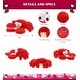preview thumbnail 2 of 4, DolliBu I LOVE YOU Googly Eyes Soft Plush Red Crab with Red Heart - 14 inches