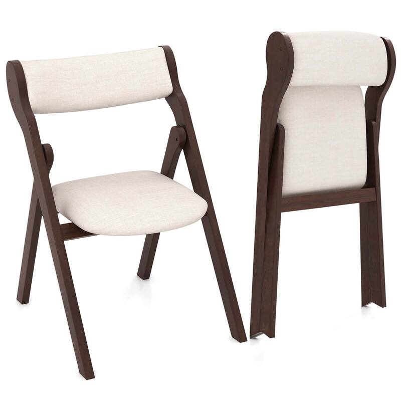 Costway Set of 2/4 Folding Chairs with Comfy Padded Backrest & Seat - 2 PCS - Set of 2