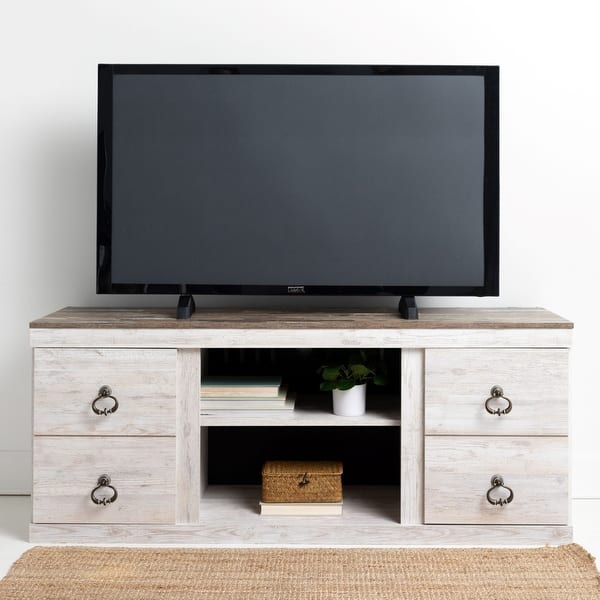 slide 9 of 13, Signature Design by Ashley Willowton Woodgrain 60-inch TV Stand 60"W x 16"D x 25"H