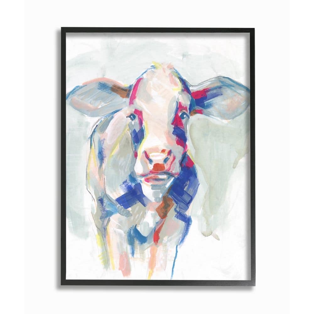 Stupell Colorful Cow Farm Animal Painting Framed Wall Art - On Sale ...