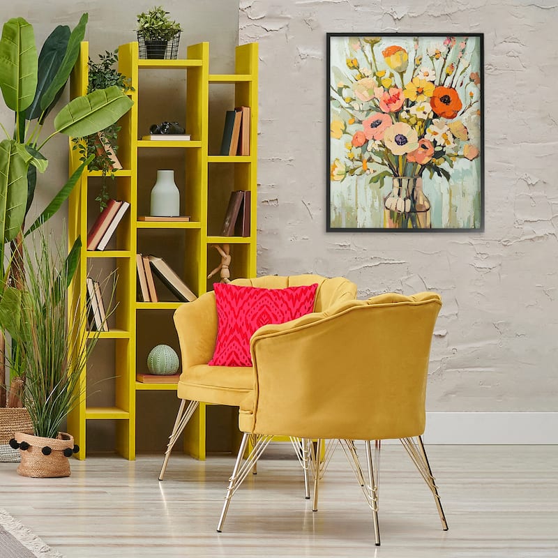 Stupell Painterly Bouquet Arrangement Framed Giclee Art Design By Franklyn Gregory