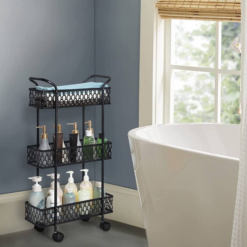 Slim Storage Cart with Wheels