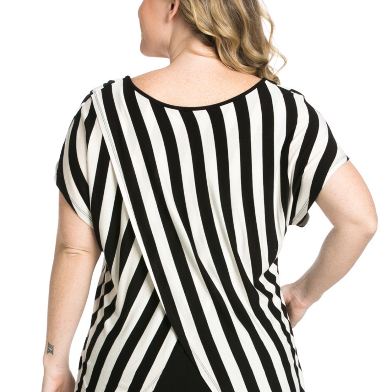 plus size white wrap top