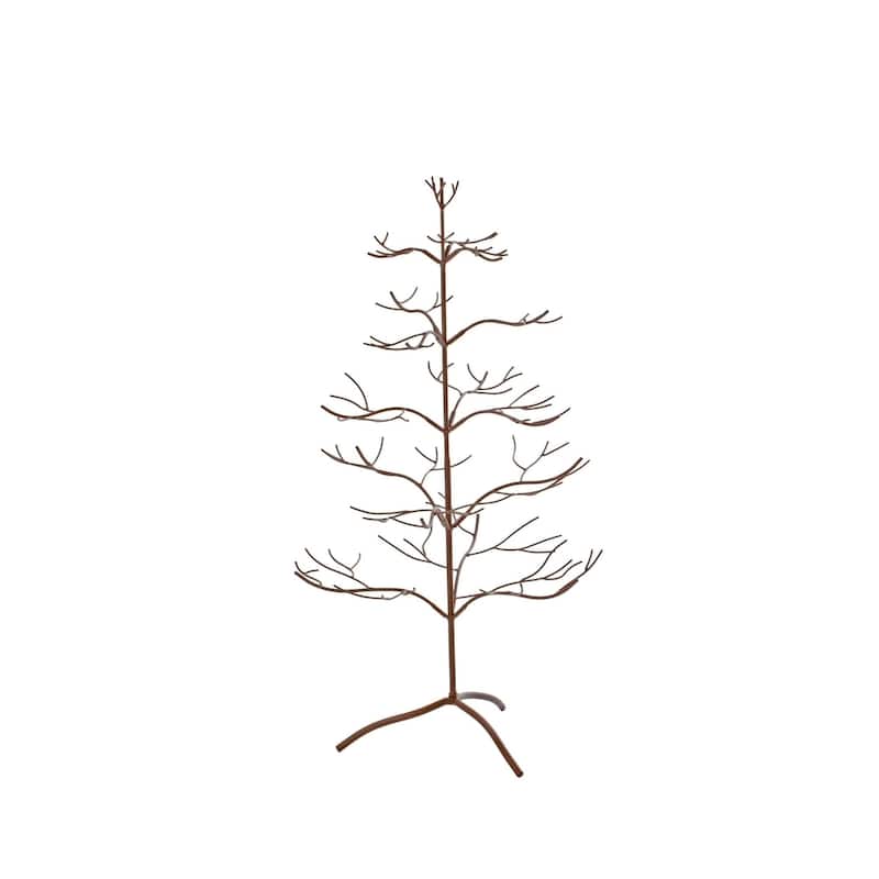 Metal Brown 36-inch Ornament Tree
