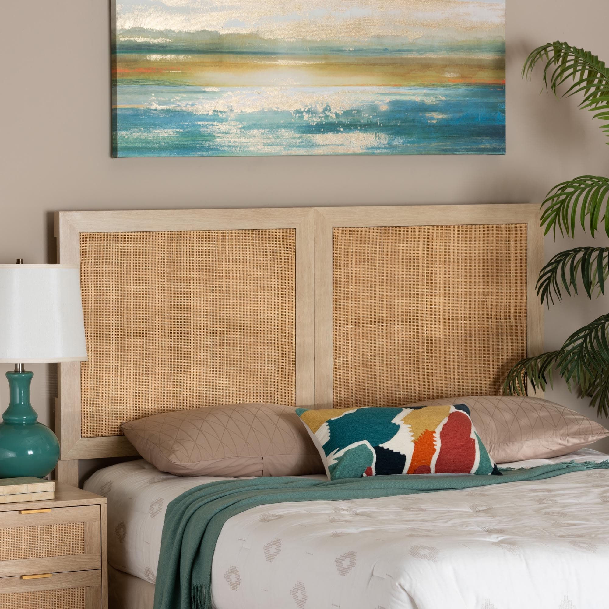 Bohemian wood store headboard