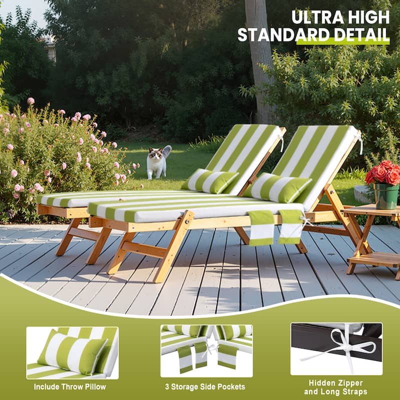 Pellebant Outdoor Lounge Chair Cushions with Pillow